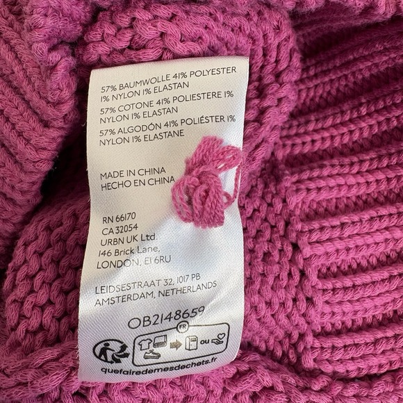 ANTHROPOLOGIE MAEVE The Pippa Pullover Sweater Size M Mauve Chunky Knit - Picture 6 of 8